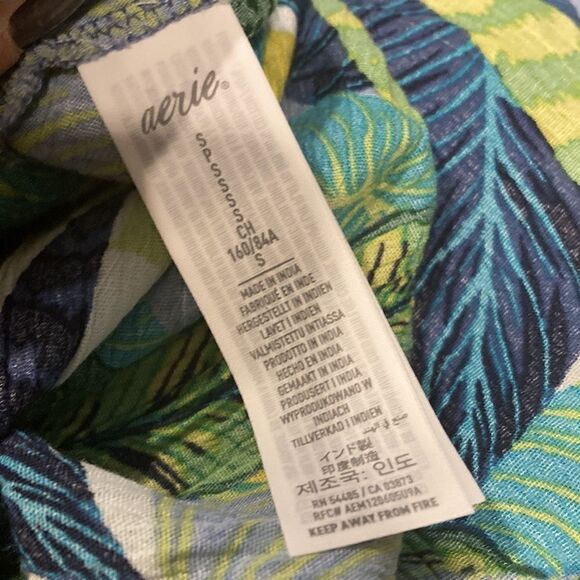 Aerie Halter Beach Maxi Sundress Marbled Blue - Picture 8 of 11